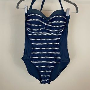 Striped One-Piece Bathing Suit